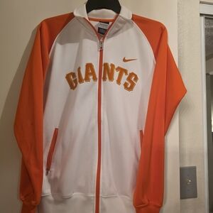 Nike Women's Orange and White Jacket